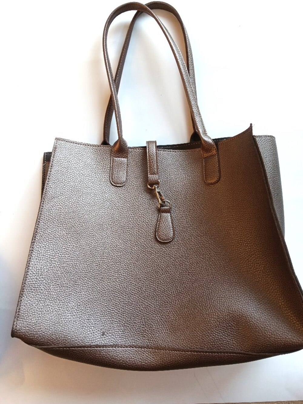 Ulta Beauty Metallic Bronze Textured Tote Bag